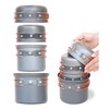 GRAPHIS GR-1002 Aluminum Outdoor Cooker Set of 4, Silver