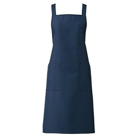 KAZEN Kazen Bib Apron, APK499-8 (Navy) Free