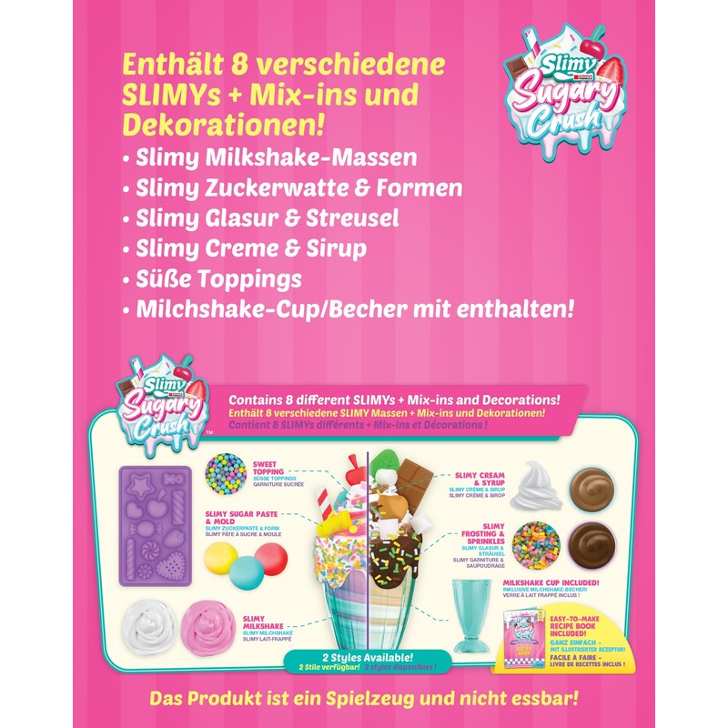 SLIMY Sugary Crush Milkshack, Slime and Clay Creative Set, Baking