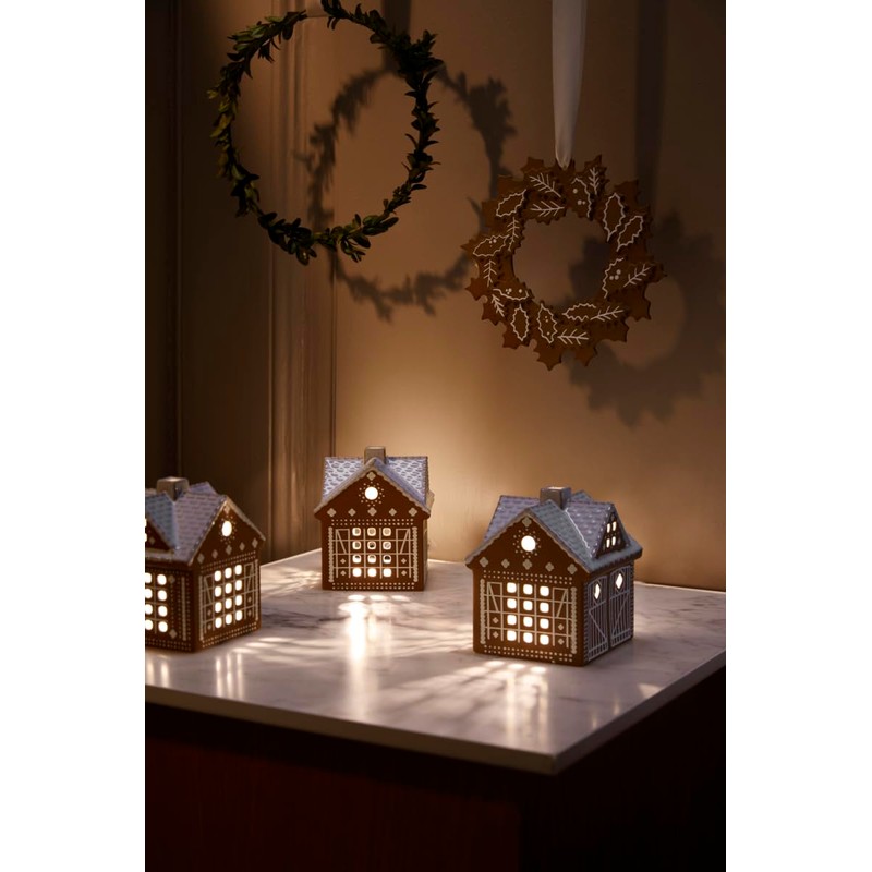 Kähler Urbania Gingerbread Garland, Ceramic Wreath, Made of Stoneware, Diameter: