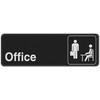 Hillman 841754 Black and White Plastic Self-Adhesive Office Sign (3"