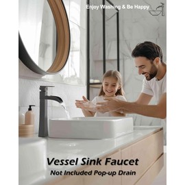 HOIGY Tall Bathroom Faucet Bronze, Brass 12 Inch Bathroom Vessel Sink Faucet, Bathroom Faucet Single Handle Waterfall Faucet for Bathroom Sink, Farmhouse Vanity Faucet 1 Hole with Water Hose, No Drain