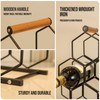 Drincarier Small Black Wine Rack 6 Bottle Holder Countertop -