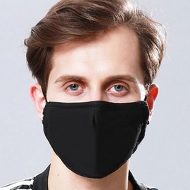 UK 4 Pack Reusable Cotton Face Masks, 2 Navy Blue, 2 Black Mask with Nose Wire for Glass Wearers, 3-Ply Washable & Breathable Fabric with Filter Pocket & Adjustable Loops,cotton reusable face mask