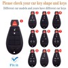 WKEDQAF for Dodge Key Fob Cover with Keychain TPU Key