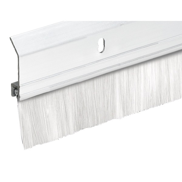 Frost King SB36W Extra Brush Door Sweep, 2in Wide x 36in Long, White-Aluminum