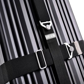 HOLLY TRIP Luggage Straps, Heavy Duty Elastic Adjustable Travel Bag Packing Belt Security Strap for 24"-30" Baggage Suitcase, Black
