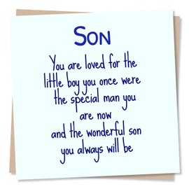 Birthday Card for Son - Heartfelt Message - From Mum, Dad, Parents - Made in UK