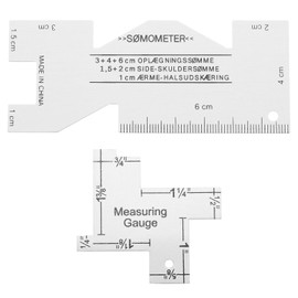 eMagTech Set of 2 Sewing Ruler Measuring Gauge Accurate Quilting Ruler Sewing Tool Accessory for Sewing Embroidery Needlework Handicraft Processing Craft
