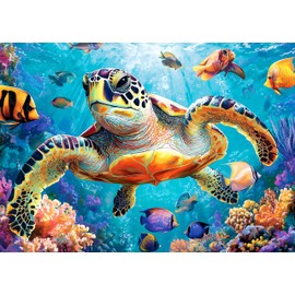 AveJoys Puzzle for Adults 1000 Pieces Sea Turtle 70 x 50 cm Puzzles for Adults Educational Game Challenge Toy 1000 Pieces Puzzles for Adults Children