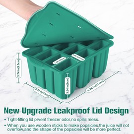 XKMiess Silicone Popsicles Molds,Ice Pop Cream Mold Set Homemade Toddler Popsicle Maker For Kids Para Paletas De Helado Kulfi BPA Free, with 50 Sticks, 50 Bags,50 wire Ties (Navy blue)