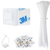 100 Set Cable Zip Tie Self Adhesive Mounts Kit with