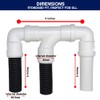 Xtremeauto Caravan Waste Water Pipe Kit Dual Outlet Caravan Waste