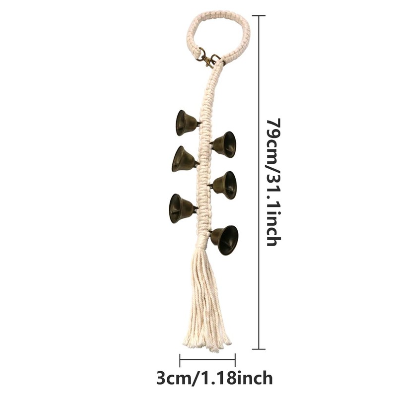AIMALL Adjustable Cotton Rope Dog Training Bell, Durable Hand Knitted