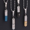 Colorful capsule necklace, pill capsule storage necklace necklace silver