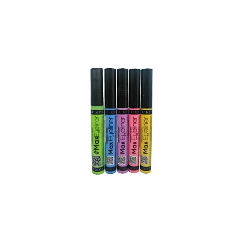 Kejel Jabibe Delineador Líquido Max Eyeliner Larga Duración 5 pzs