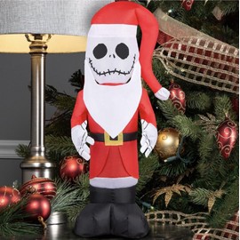 Gemmy Jack Skellington in Santa Suit Christmas Inflatable