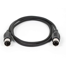 Monoprice MIDI Cable - 3 Feet - Black With Keyed 5-pin DIN Connector, Molded Connector Shells