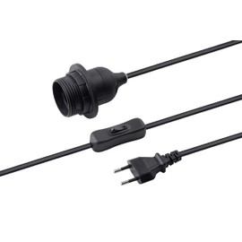 Meister Lamp Holder E27 - 3.5 m - Black - With On/Off Switch - Ideal for DIY Projects - Suitable for Floor & Pendant Lamps / Lamp Suspension with Switch / Cable for DIY Light / 7443840