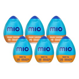Mio Water Enhancement Variety Pack Includes 3 Orange Tangerine and 3 Sweet Tea 1.62 Fl Oz each (Pack of 6)