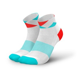 INCYLENCE Running Socks for Men and Women with Light Compression 1 Pair, Peaks Cyan Inferno