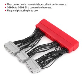OBD2A to OBD1 Jumper,Car Universal OBD2A - OBD1 ECU Jumper Harness OBD2A Converter ECU Cable Fit for Accord 1996-1997 Civic 1996-1998 Prelude 1996-2001 Integra 1996-1999