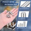 sourcing map 2Pcs M8 x 100mm 304 Stainless Steel Dowel