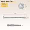 METALLIXITY Deck Screws (#8x2-1/2) 100Pcs, 410 Stainless Steel Wood Screw