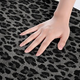 Feelyou Animal Print Bath Mats for Bathroom 20"x32" Black Gray Leopard Bathroom Rugs for Kids Decor Cheetah Bath Rugs for Shower Tub Non-Slip Safari Bathroom Accossories Zebra Doormats Floor Mat