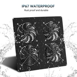 25W Solar Powered Fan Kit for Chicken Coop, Solar 4 Fans for Home, Outside, Solar Exhaust Fans Solar Window Fan for Attic, Shed, Barn, Chicken Coop, Dog House