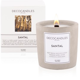 Urban Concepts by DECOCANDLES - Highly Scented Soy Candle - Long Lasting - Hand Poured in USA (9 Oz. Concrete, Santal)