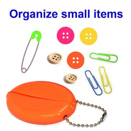 5 Orange Coin Purses Made in USA