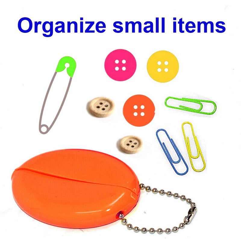 5 Orange Coin Purses Made in USA