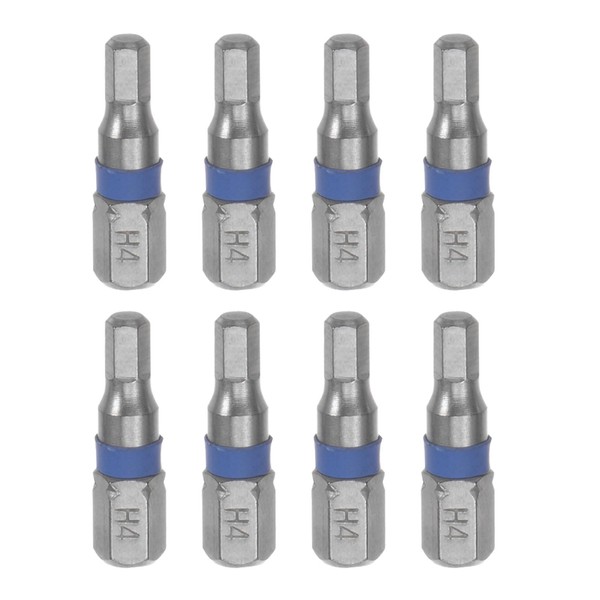 HARFINGTON 8pcs H4 Hex Screwdriver Bit 4mm 1/4" Hex Shank