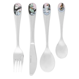 MOOMIN ARABIA 1076306 Children's Cutlery Set, Moomin Tableware, 4-Piece Set