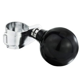 Arenbel Black Ball Steering Wheel Assist Booster Knob Turning Control Spinner Suicide Grip Handle Fit Most Vehicles Cars Trucks Boats