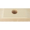 Street Broom 40 cm Flat Wood Elaston Red Handle Hole