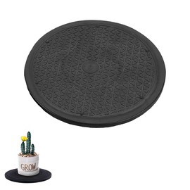 LOYELEY Rotator, Diameter 9.8 inches (25 cm), Projector, TV, PC, Monitor, Phone, Rotary Stand, 360 Degree Rotation, Round, Thin, Black (Diameter 9.8 inches (25 cm)