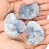 KYEYGWO 70-150 g Natural Blue Celestite Druze Raw Piece, Irregular