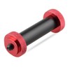 CAMVATE 15mmマイクロッド 長さ2” 両端1/4"止めネジ 付き 赤 (一端1/4"ネジ)
