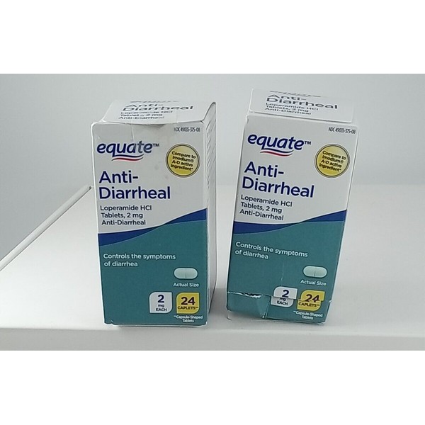 Equate Anti-Diarrheal HCI 2mg 24 Count (2 PACKS) BB DATE