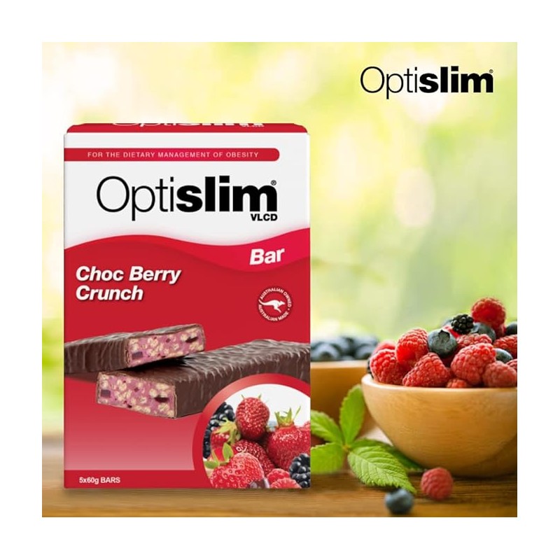 OptiSlim VLCD Bar Choc Berry Crunch 5PK