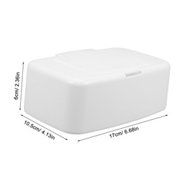 GRIRIW Wipes Dispenser Portable Wipe Holder Case with Lid Lightweight and Compact Design for Easy Travel for Nursery Kitchen Desktop Use