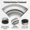 X AUTOHAUX 2pcs OD 2.75 Inch 90 Degree 1.5mm Thickness