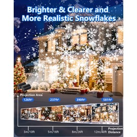 Coollamp Christmas Snowflake Projector Lights Outdoor, 2025 Upgraded Double Head, 360° Rotating, IP65 Waterproof, Timer - Holiday, Party, Christmas Decorations & Gifts for Yard, Garden, Indoor