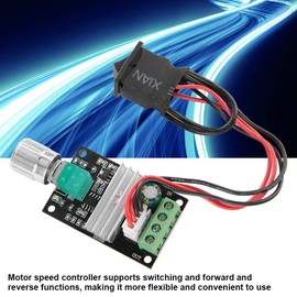 Motor Speed Controller, PWM DC Motor Speed Regulator with Switch, 6-28V 3A PWM DC Regulator, Adjustable Speed Reversible DC Motor Driver Switch