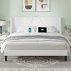 VECELO Queen Bed Frame with Upholstered Wingback Headboard, Heavy-Duty Platform