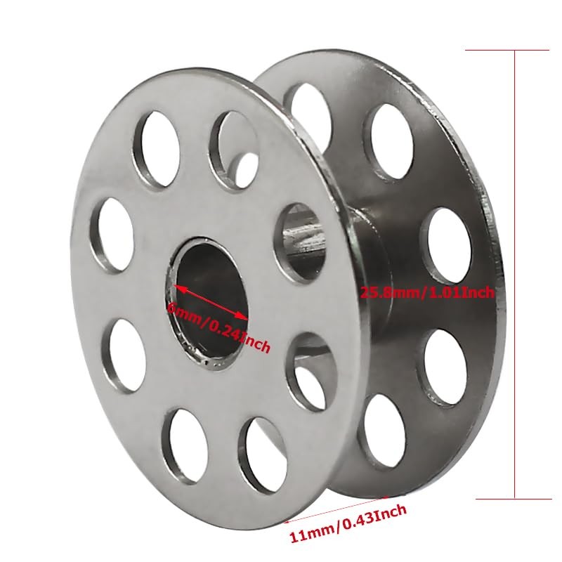 Fbshicung 23 PCS M Type Large Steel Bobbin with Saver