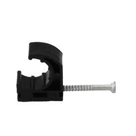 Waterline Half Clamp J-Hook with Nail for Pex Tubing Pipe Support (100 Pack), 1/2", Black-50 More Pieces - 1/2" J-Clips for Pipe Support - Contractors Bulk Pack 100 Total Pieces