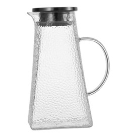 FUNOMOCYA Glass Water Pitcher with Lid Cold Water Kettle Food Safe Material for Home Restaurant Juice Container Tea Other Beverages